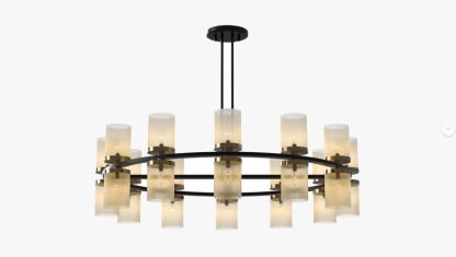 Stiffel Palais Champagne Glass 24-Light Chandelier