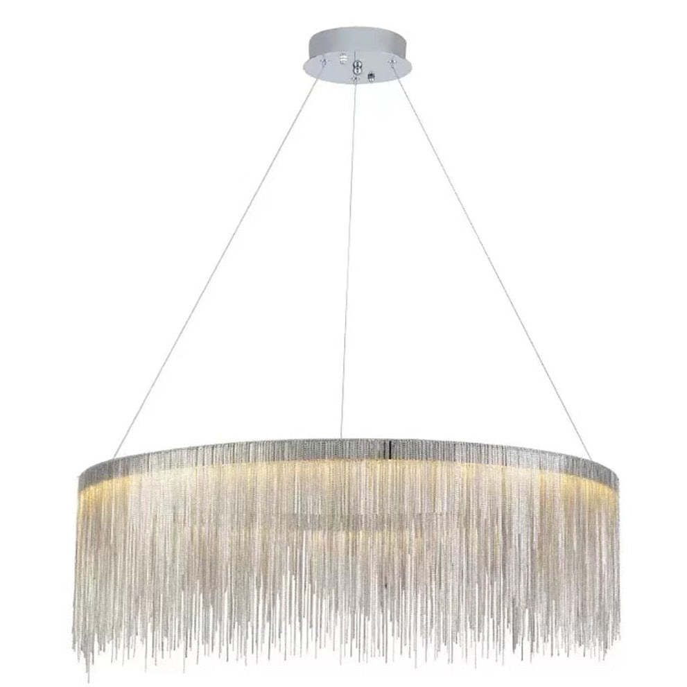 Cadena Stainless Steel Chandelier-Sylvia Space