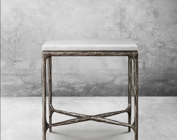 Thaddeus Marble Square Side Table  Customize - 22  X VERSION