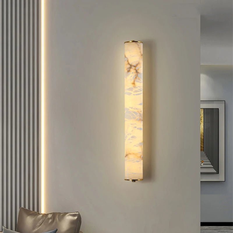 Tong Alabaster Wall Lamp-Sylvia Space