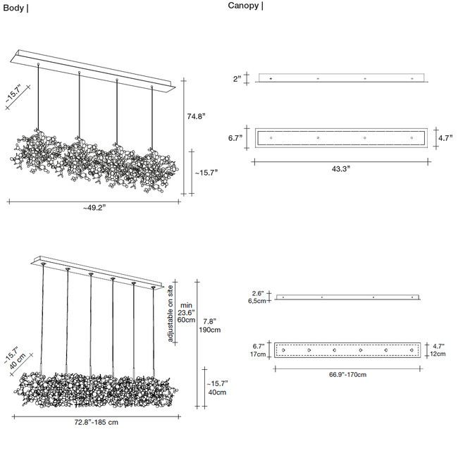 Argent Linear Chandelier
