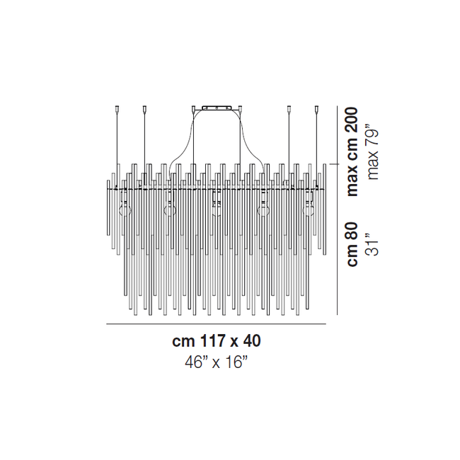 Diadema Two-Tier Linear Pendant