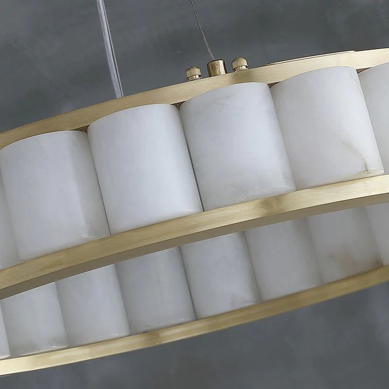 Yubiwa Alabaster Chandelier Light-Sylvia Space