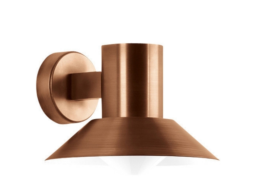 LED Copper Wall Luminaire with Directed Light
