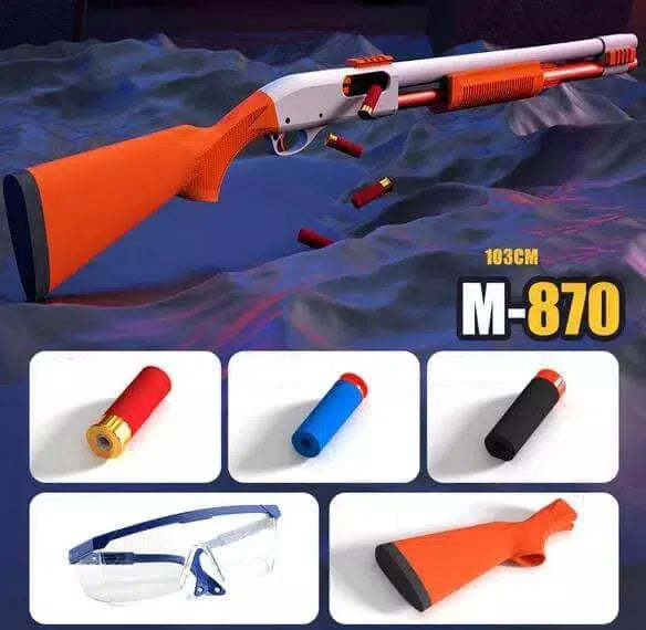 ZS M870 Manual Pump Action Dart Blaster with Shell Ejection