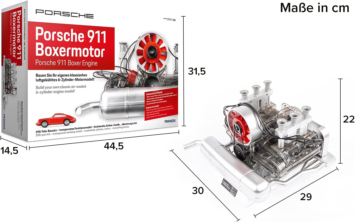 Porsche 911 Boxer Engine Model Kit - Classic Air-cooled 6-Cylinder Engine Model