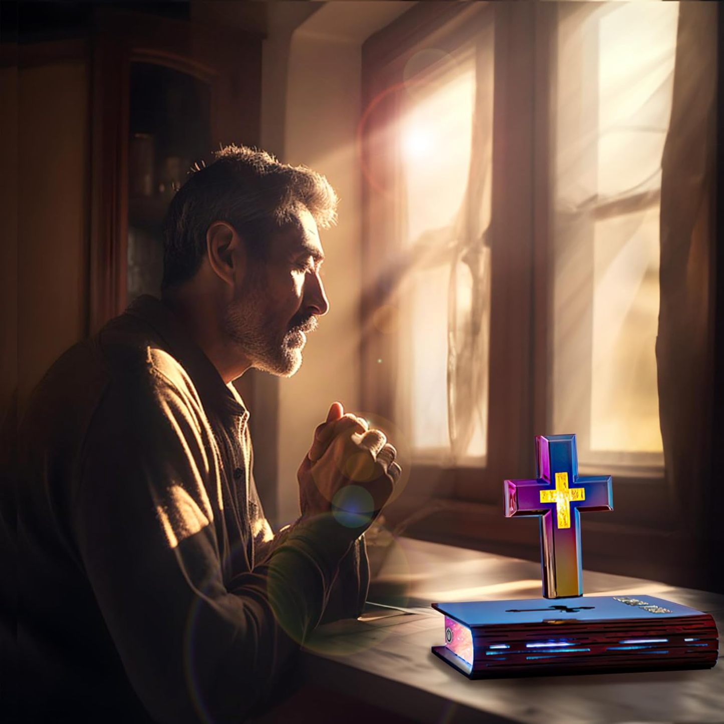 Levitating faith lamp