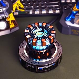 Arc Reactor MK1-1:1 Scale Levitating DIY Floating and Spinning in Air LED for Unique Gifts