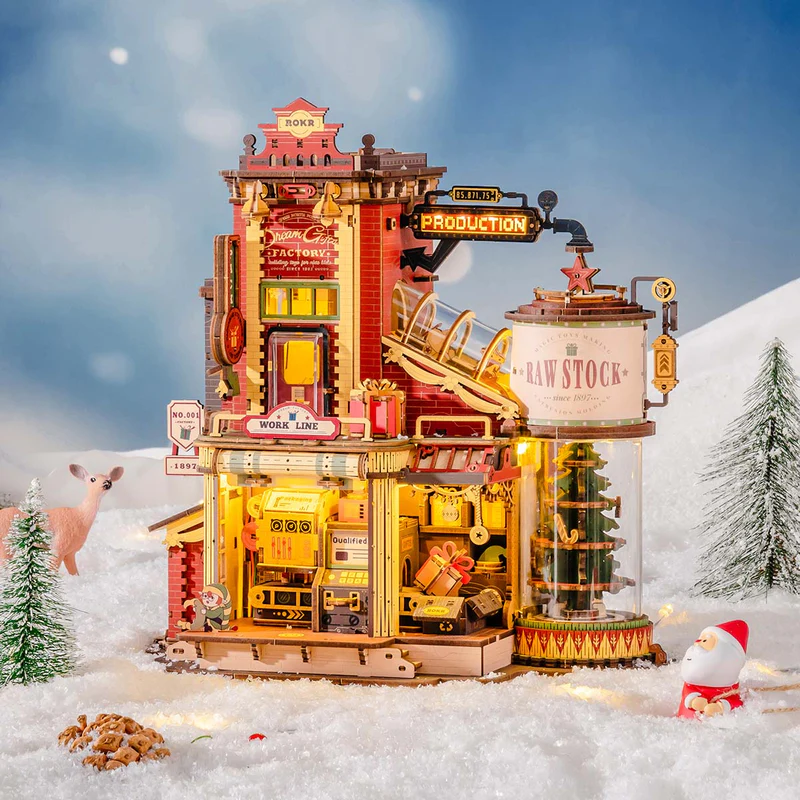 Christmas Dream Gift Factory Wooden Music Box