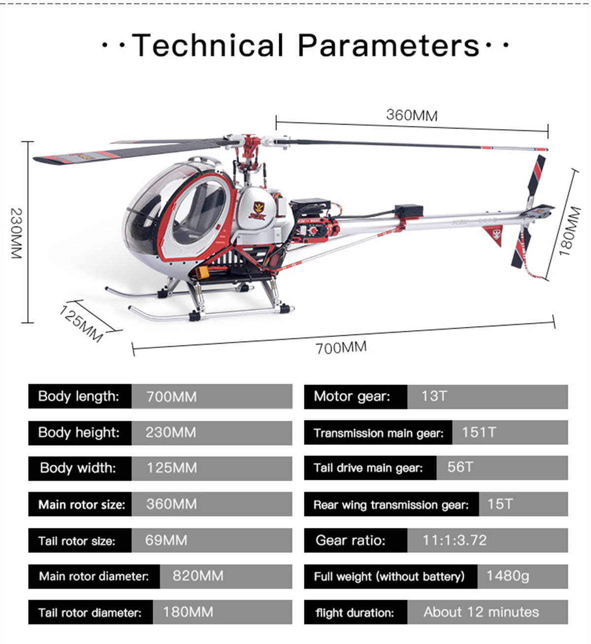 300C PRO 12CH Super Simulation Smart RC Helicopter RTF