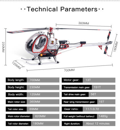 300C PRO 12CH Super Simulation Smart RC Helicopter RTF