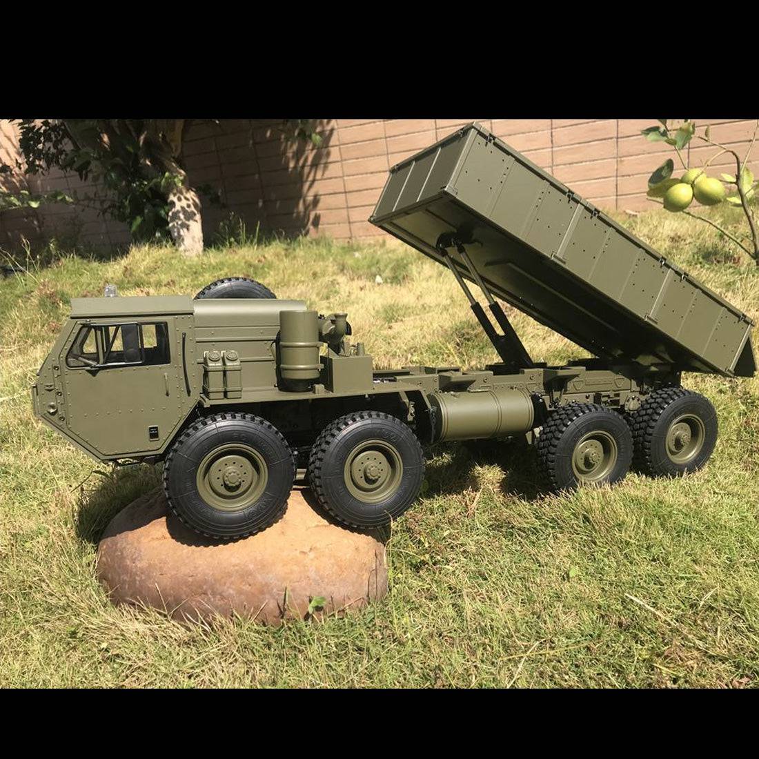 1/12 2.4G 8 x 8 RC Car Dump Truck U.S. Military Truck with Light Sound Function