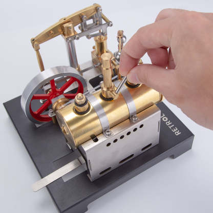 RETROL DIY Steam Beam Engine Model with Boiler & Centrifugal Flyball Governor Model Assembly Kit