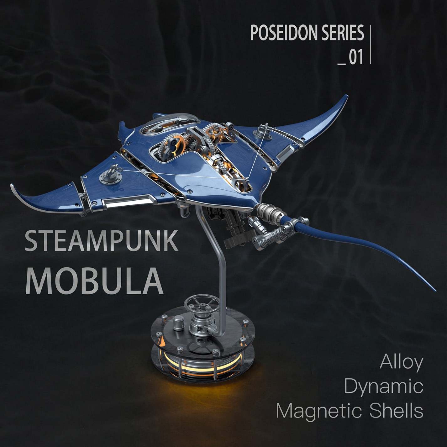 Steampunk Mobula Manta Ray Mechanical 3D Metal Model Building Kits 200 ...