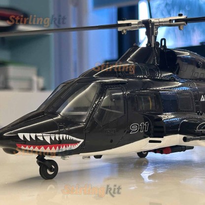 WOLFBUSH AW-911 Airwolf 1/34 Scale RC Helicopter Smart GPS 2.4G 9CH 6G/3D Stunt RC Airplane