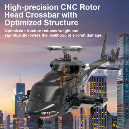 WOLFBUSH AW-911 Airwolf 1/34 Scale RC Helicopter Smart GPS 2.4G 9CH 6G/3D Stunt RC Airplane