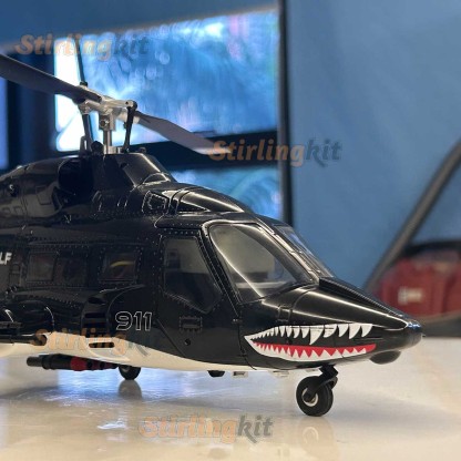 WOLFBUSH AW-911 Airwolf 1/34 Scale RC Helicopter Smart GPS 2.4G 9CH 6G/3D Stunt RC Airplane