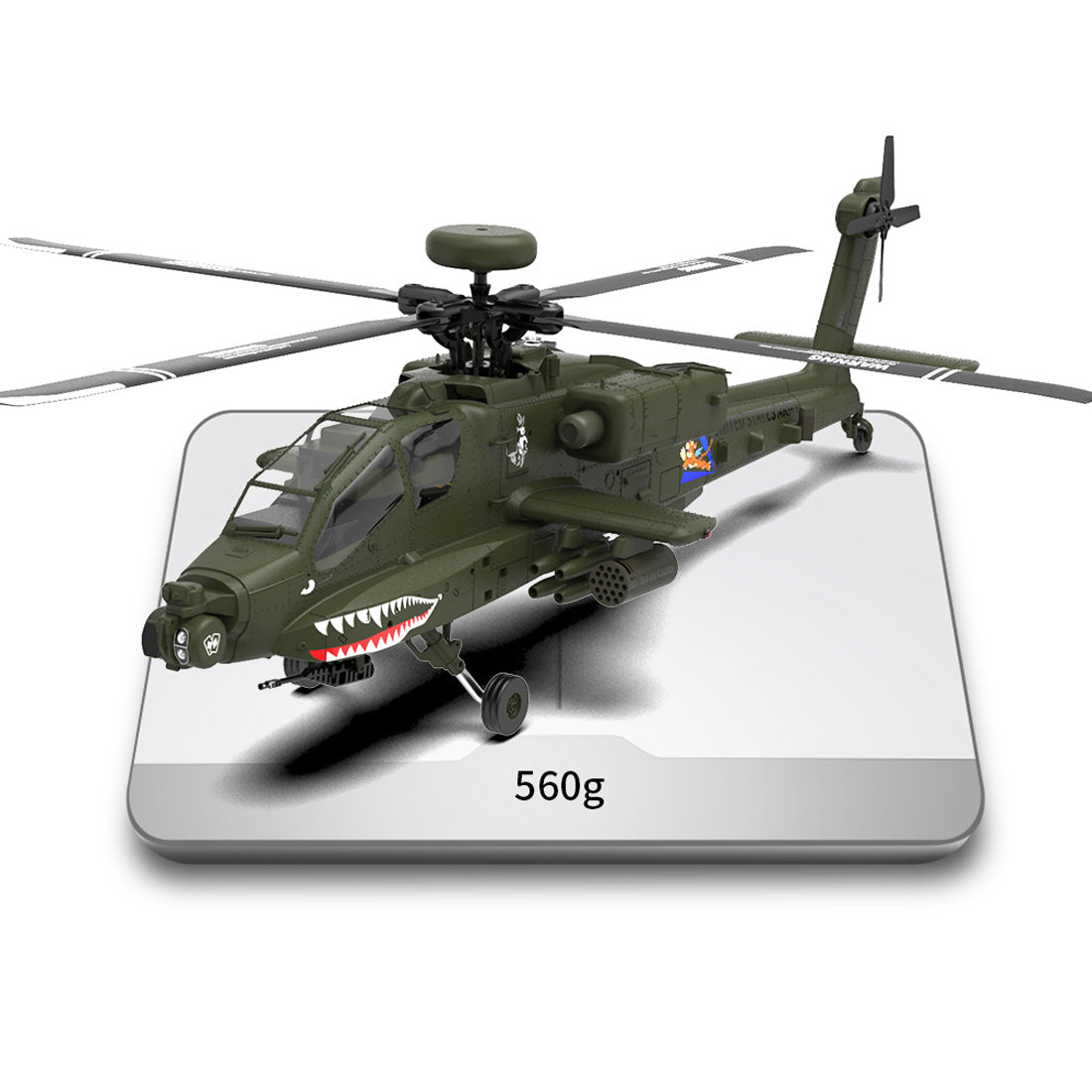 F11 AH-64 Apache RC Helicopter Model 1/32 Scale 2.4G 6CH