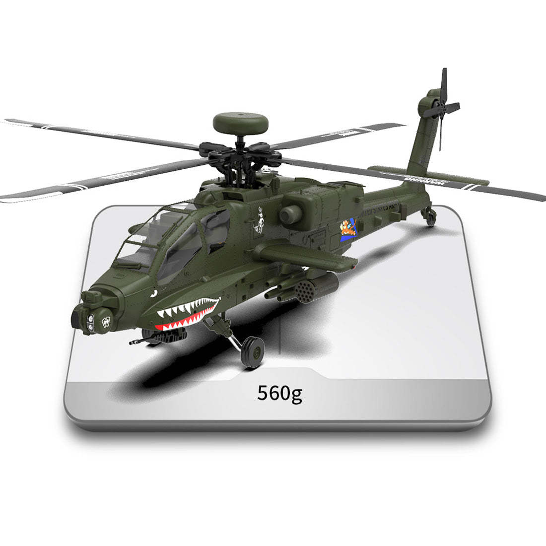 F11 AH-64 Apache RC Helicopter Model 1/32 Scale 2.4G 6CH
