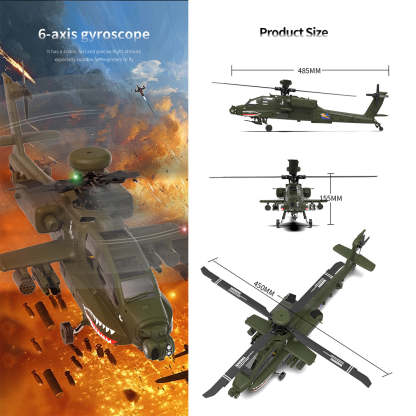 F11 AH-64 Apache RC Helicopter Model 1/32 Scale 2.4G 6CH