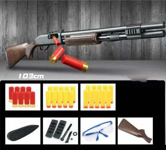 ZS M870 Manual Pump Action Dart Blaster with Shell Ejection