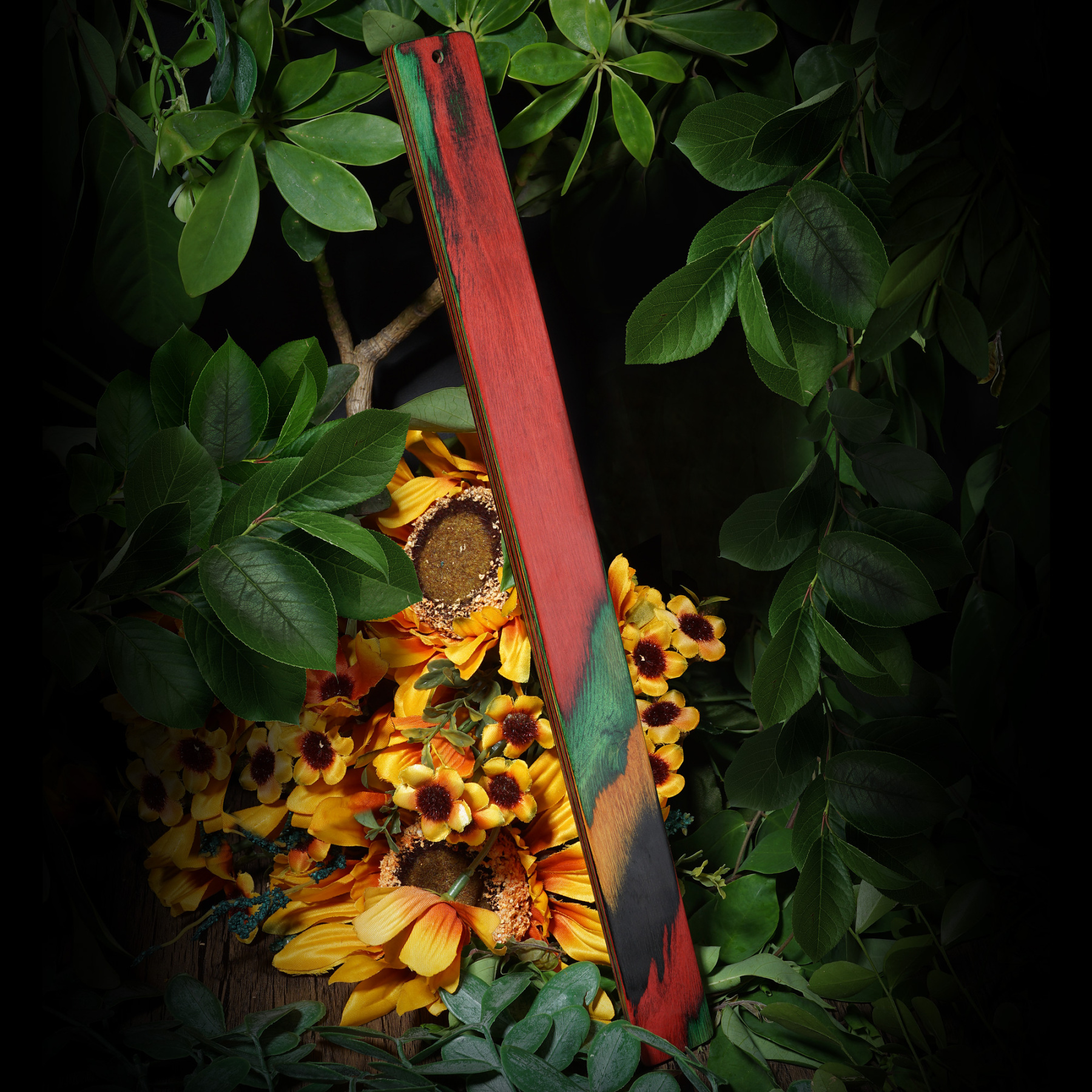 Colored wood punishment ruler