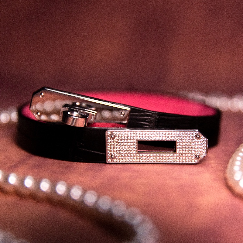 PRIDE - Alligator Leather Slave Choker