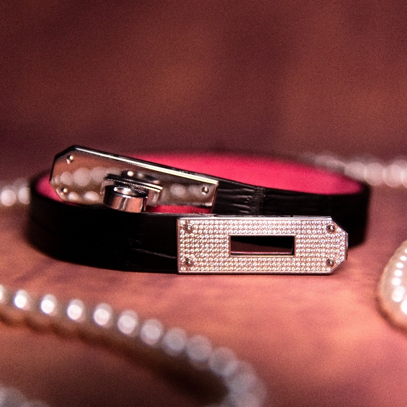 PRIDE - Alligator Leather Slave Choker