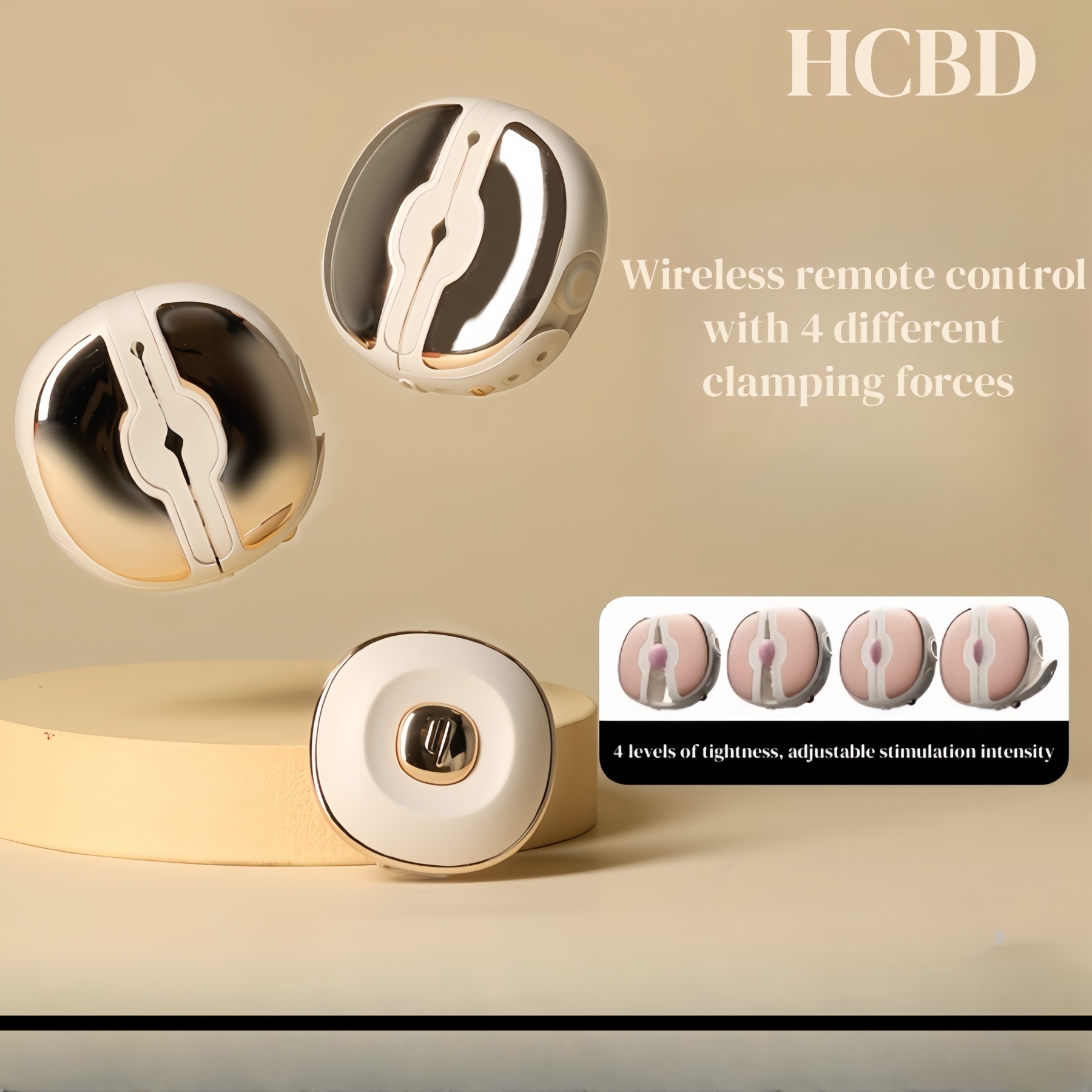 Wireless remote-controlled vibrating nipple clamp