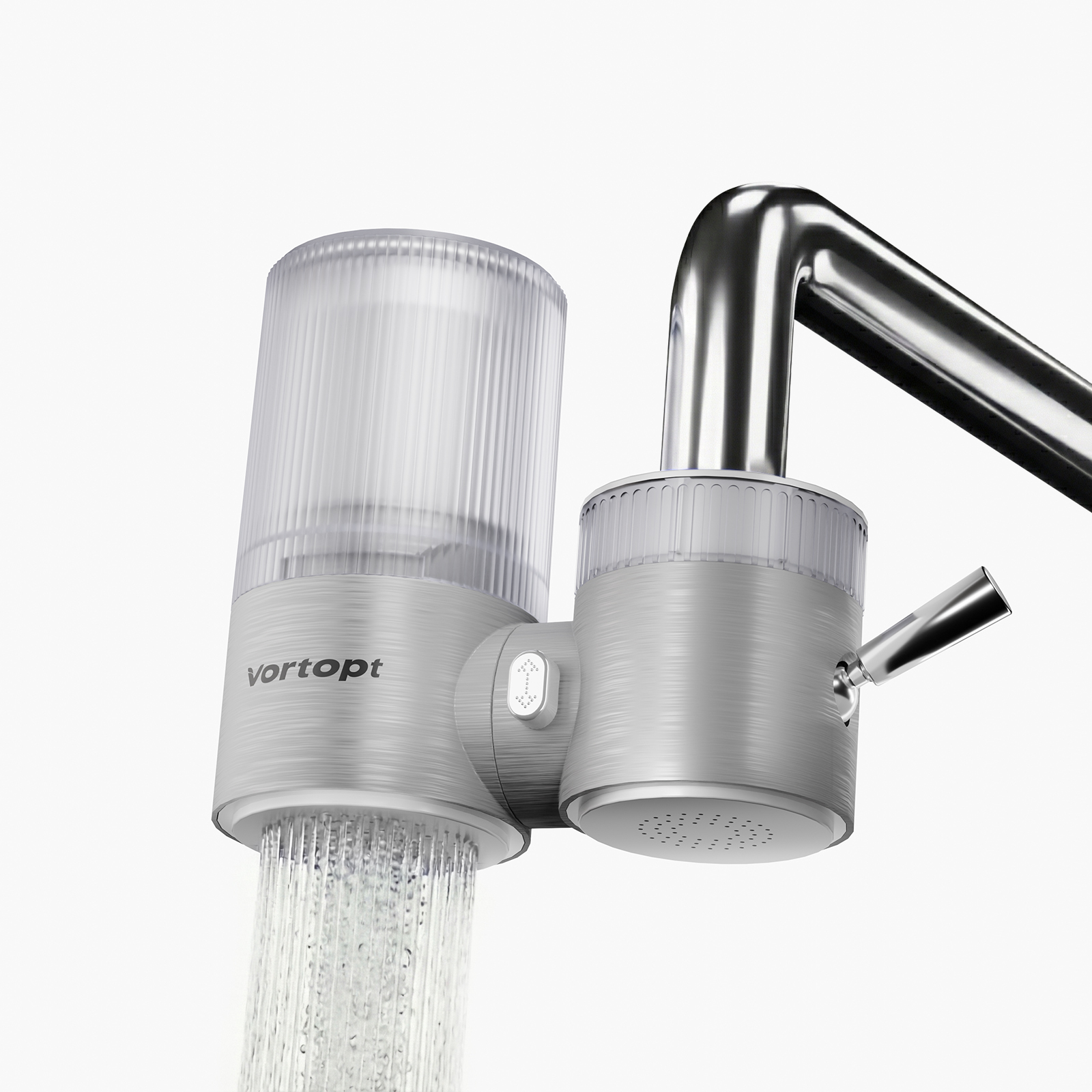 Vortopt Faucet Water Filter,360° Rotary Kitchen Faucet Filter with Carbon Block Filter, 350 Gallon NSF Certified Agua Purifier,can Reduce 99% Chlorine,Improve Taste, Drinking Water Filter,T10