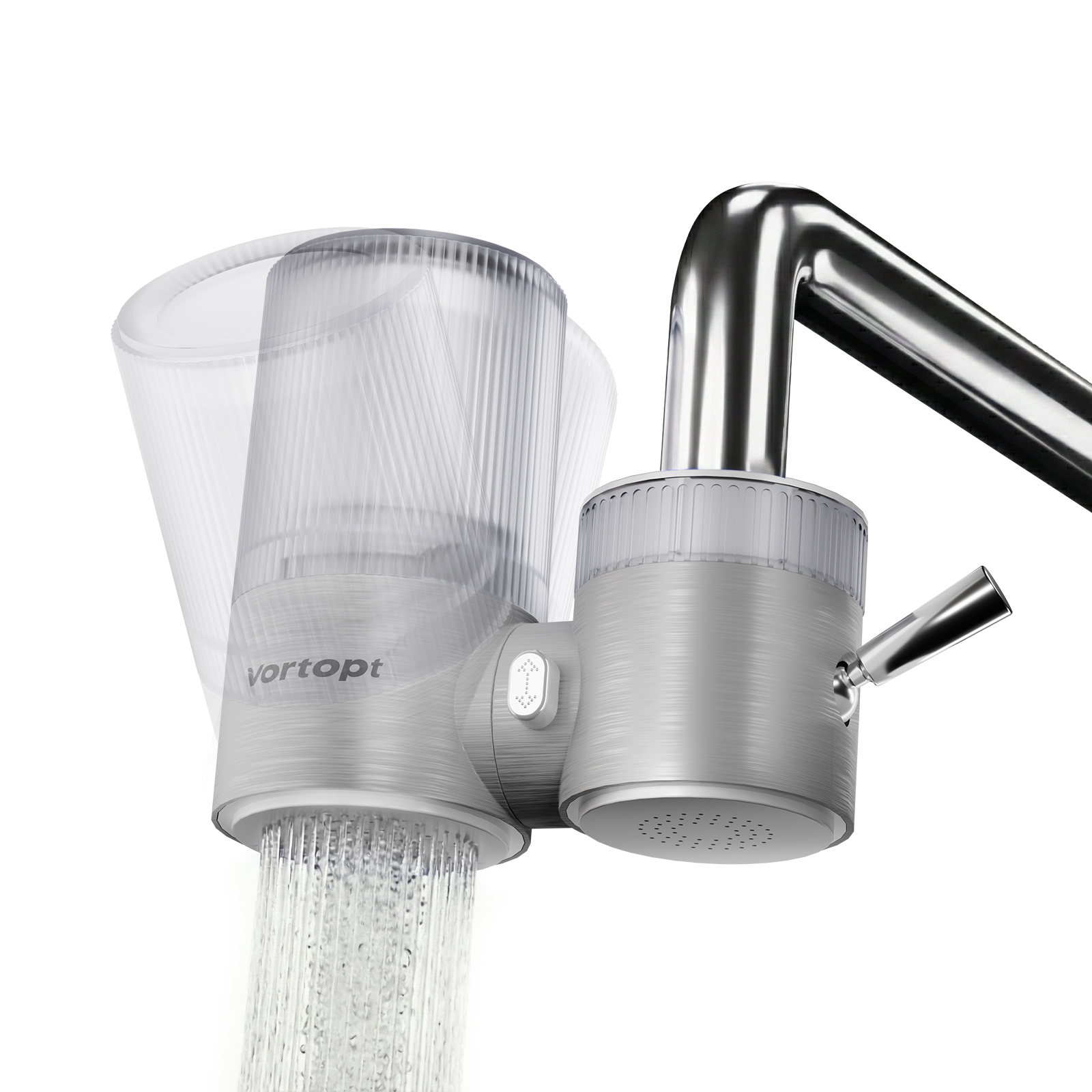 Vortopt Faucet Water Filter,360° Rotary Kitchen Faucet Filter with Carbon Block Filter, 350 Gallon NSF Certified Agua Purifier,can Reduce 99% Chlorine,Improve Taste, Drinking Water Filter,T10