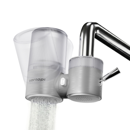 Vortopt Faucet Water Filter,360° Rotary Kitchen Faucet Filter with Carbon Block Filter, 350 Gallon NSF Certified Agua Purifier,can Reduce 99% Chlorine,Improve Taste, Drinking Water Filter,T10