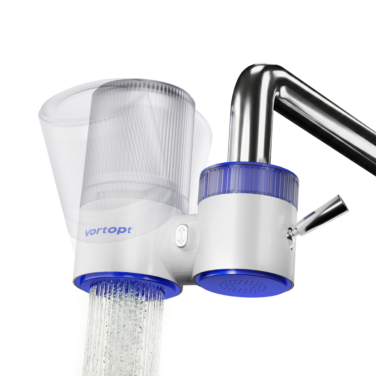 Vortopt Faucet Water Filter,360° Rotary Kitchen Faucet Filter with Carbon Block Filter, 350 Gallon NSF Certified Agua Purifier,can Reduce 99% Chlorine,Improve Taste, Drinking Water Filter,T10