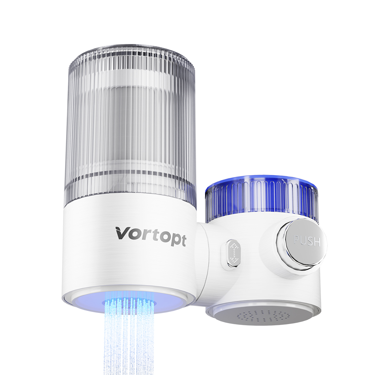 T6-LG 360° Rotating Faucet Water Filter with Blue Light Technology – 400-Gallon Capacity, Reduces 99% Chlorine & Odor, Universal Fit, 3-Month Lif