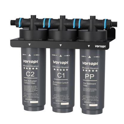 Under Sink Water Filter System,NSF Certificated,3-Stage Filtration,Water Purifier for Kitchen,Reduces PFAS,PFOA/PFOS,Fluoride,Chlorine,Bad Taste & Odo,Drinking Water Filter, Black,F02 3 Filters.