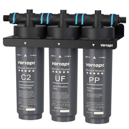 Under Sink Water Filter System,NSF Certificated,3-Stage Filtration,Water Purifier for Kitchen,Reduces PFAS,PFOA/PFOS,Fluoride,Chlorine,Bad Taste & Odo,Drinking Water Filter, Black,F02 3 Filters.