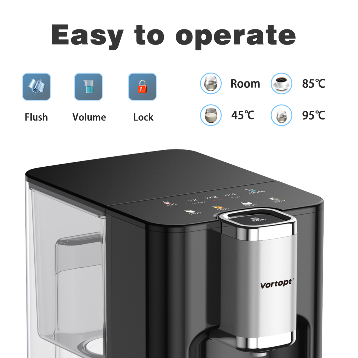 Desktop Water Dispenser, Energy-Saving, Suitable for Home/Office use, Silver Color,UR04