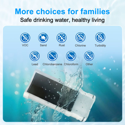 Vortopt Faucet Water Filter,360° Rotary Kitchen Faucet Filter with Carbon Block Filter, 350 Gallon NSF Certified Agua Purifier,can Reduce 99% Chlorine,Improve Taste, Drinking Water Filter,T10