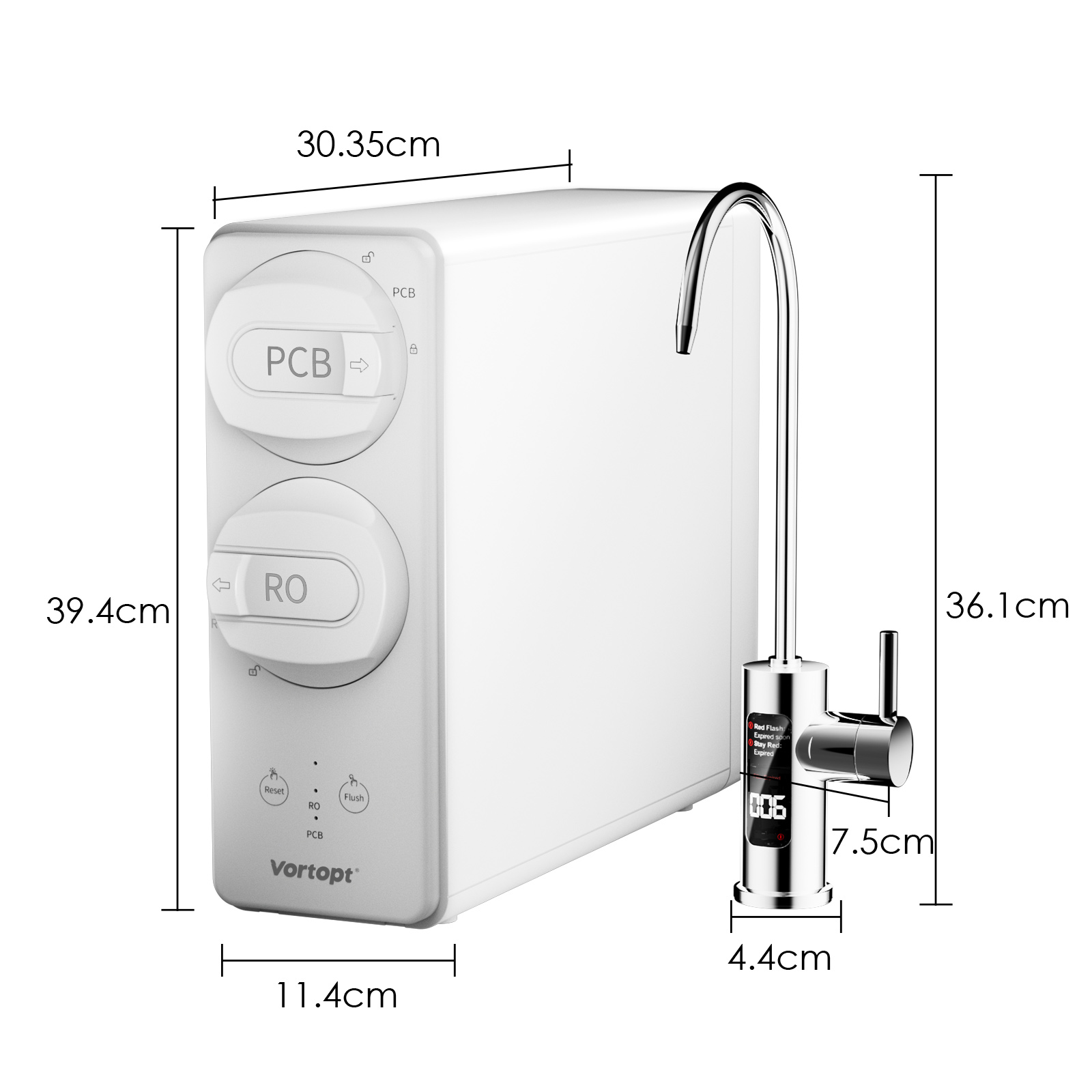  DR3 Reverse Osmosis System - 600 GPD Under Sink RO Water Filter ,Vortopt 