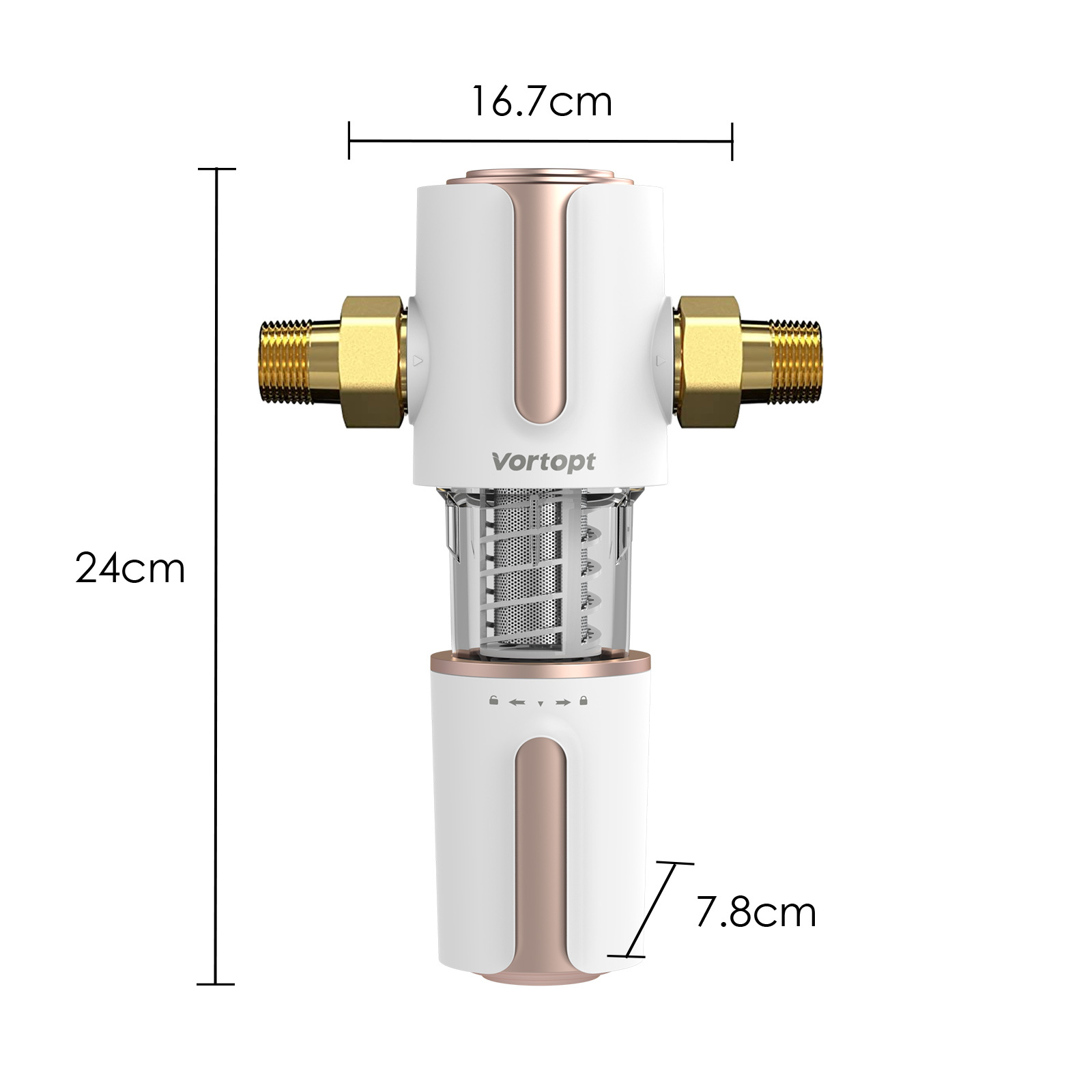 Q700 Spin Down Sediment Filter - Automatic Backwash Cleaning, Vortopt 