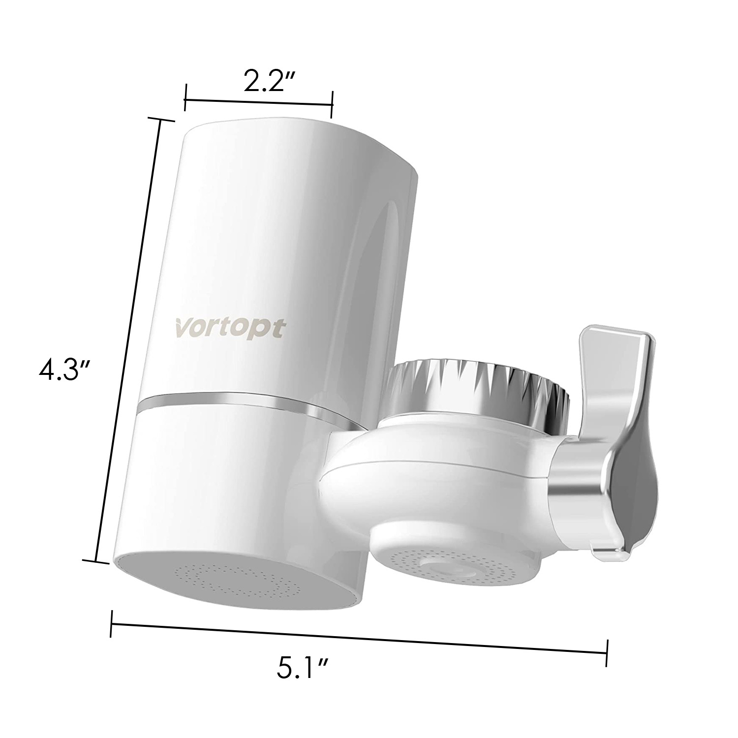  T1 400G Faucet Water Filter for Sink ,400 Gallons Faucet Mount Tap Water Filtration System, Vortopt