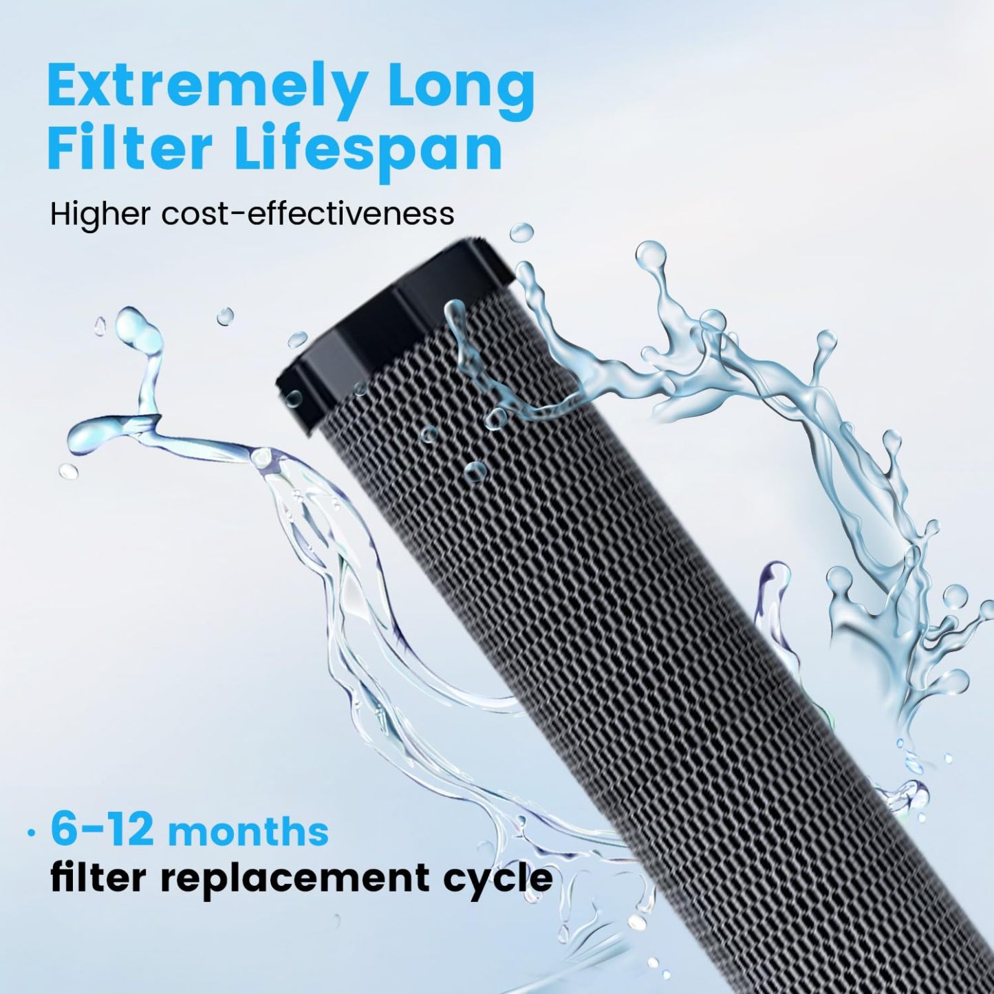 F8 -Vortopt Countertop Water Filtration System - Faucet Water Filter for Sink - Water Purifier for Kitchen