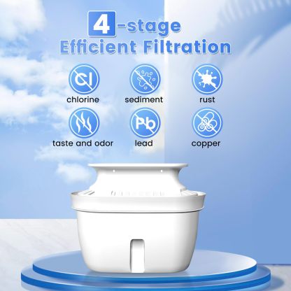 Replacement Filters for All Vortopt Pitcher Water Filter System(1 Pack),Vortopt 