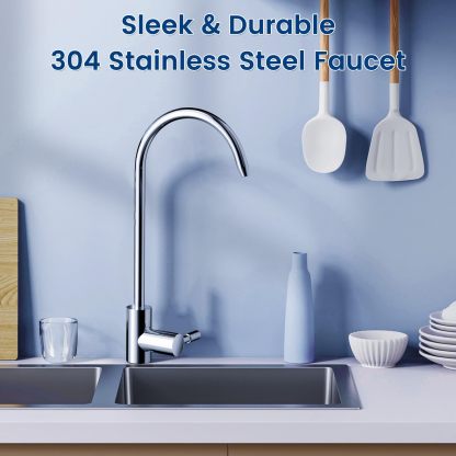 Q6-C2-Vortopt Under Sink Water Filter System - Water Filter Under Sink with 304 Stainless Steel Faucet, 