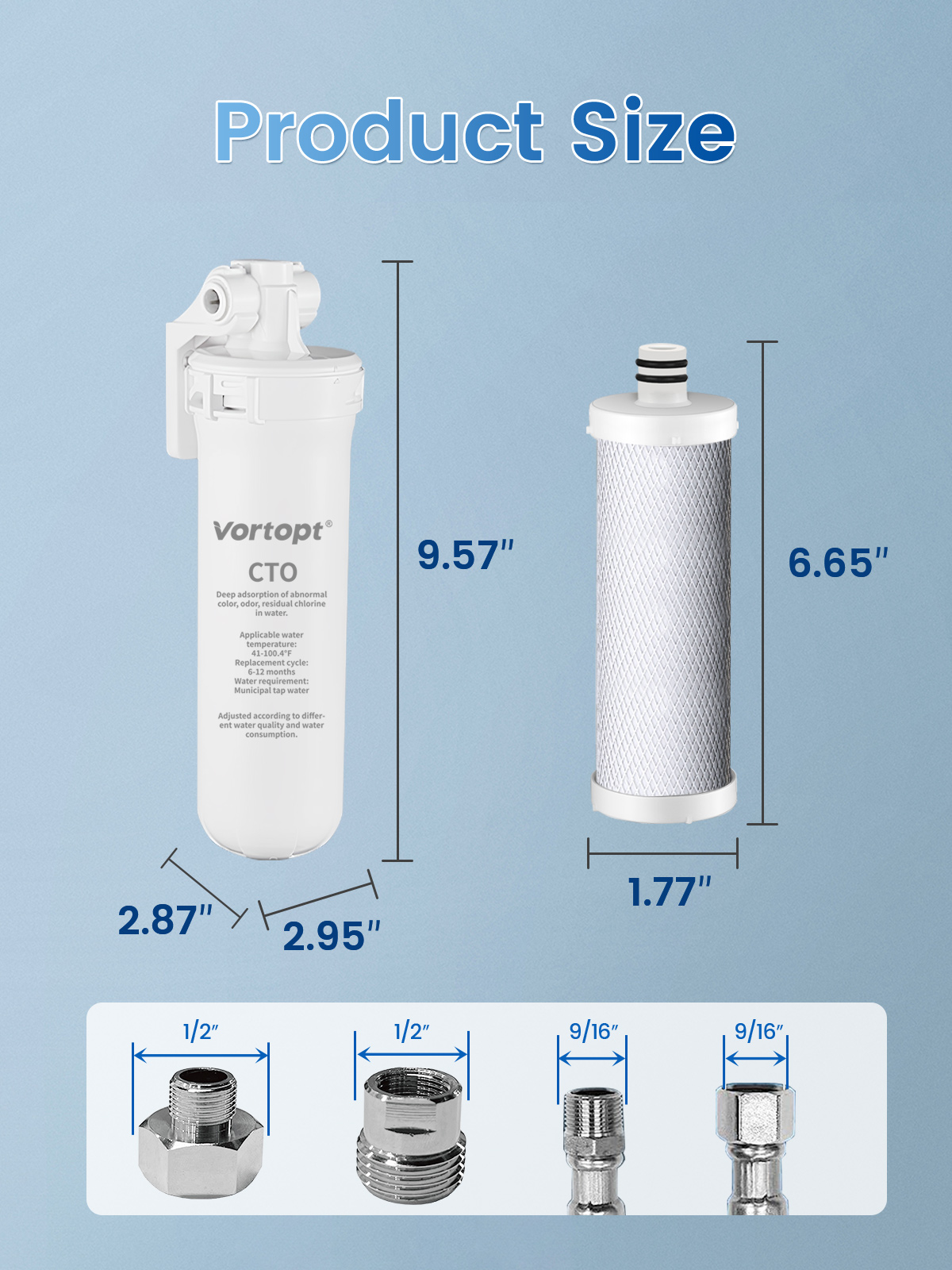 Replacement Filter for Q8/Q9 Water Filter System,Vortopt