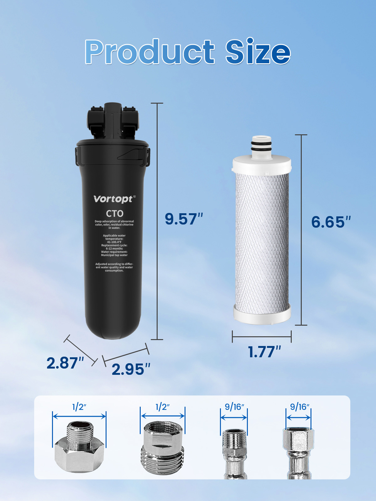 Replacement Filter for Q8/Q9 Water Filter System,Vortopt