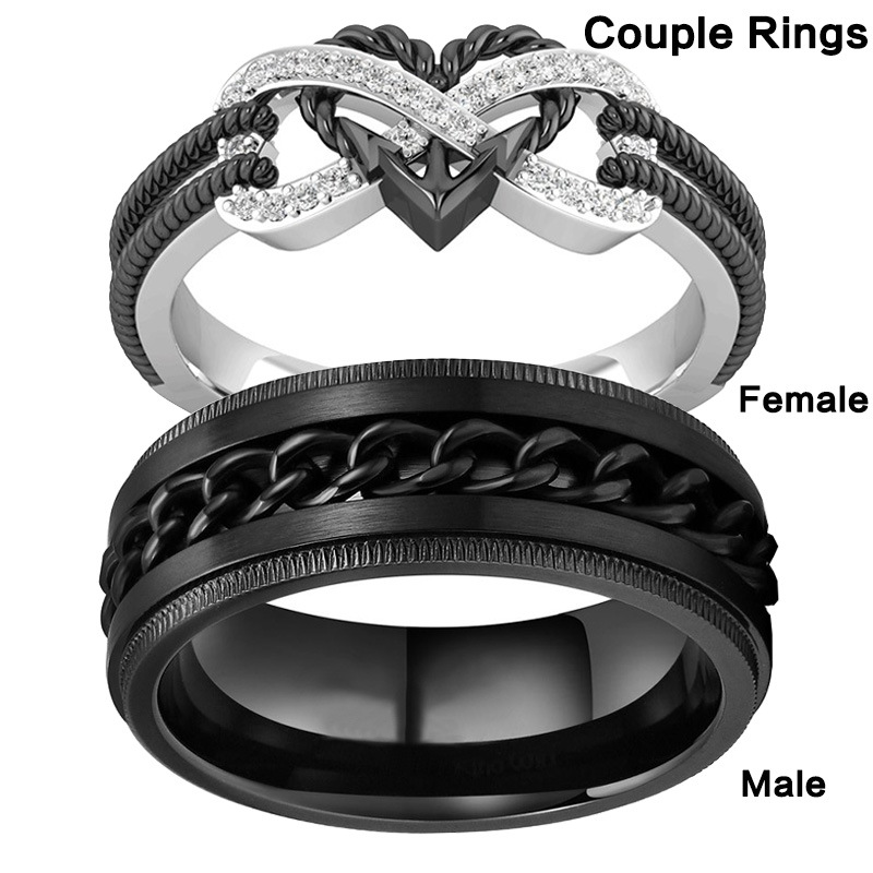 🔥 Last Day Buy Women Ring Take Men Ring  Add 2 To Cart Automatic Discount 🔥Gothic style Wedding Bands Bridal Sets Engagement