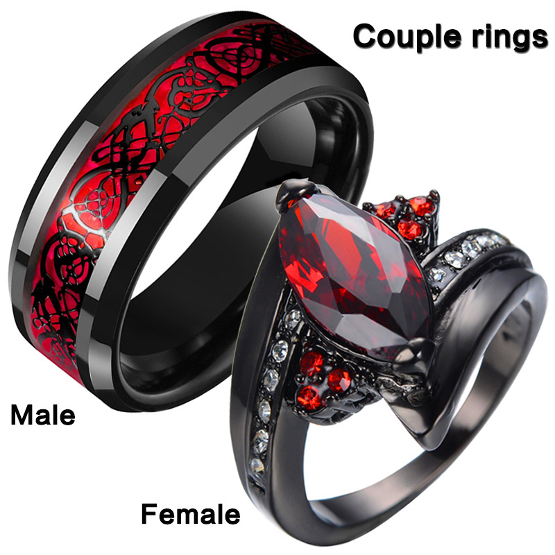 🔥 Last Day Buy Women Ring Take Men Ring  Add 2 To Cart Automatic Discount 🔥House Eye Gothic style Wedding Bands Bridal Sets Engagement