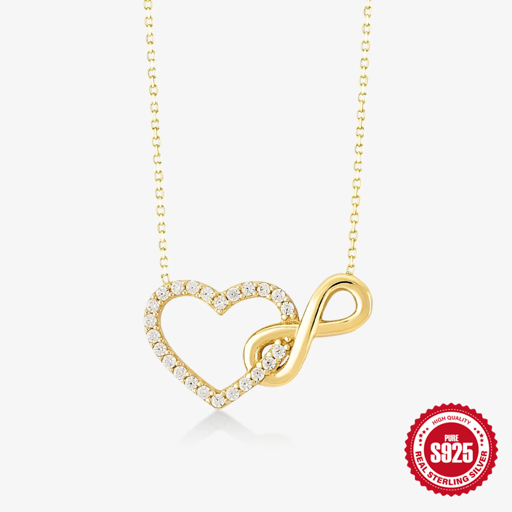 🔥 Last Day! Free Jewelry! 49% OFF, 2nd 50% OFF🔥S925 Sterling Silver Fashion Love Infinity Symbol Necklace Creative