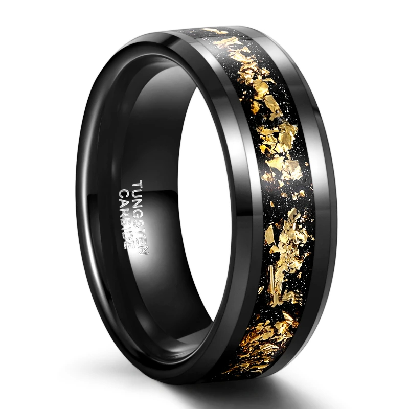 🔥 Last Day! Free Jewelry! 49% OFF,$10 Discount, 2nd 50% OFF🔥Black Tungsten Carbide Wedding Band Anniversary Birthday Gift 